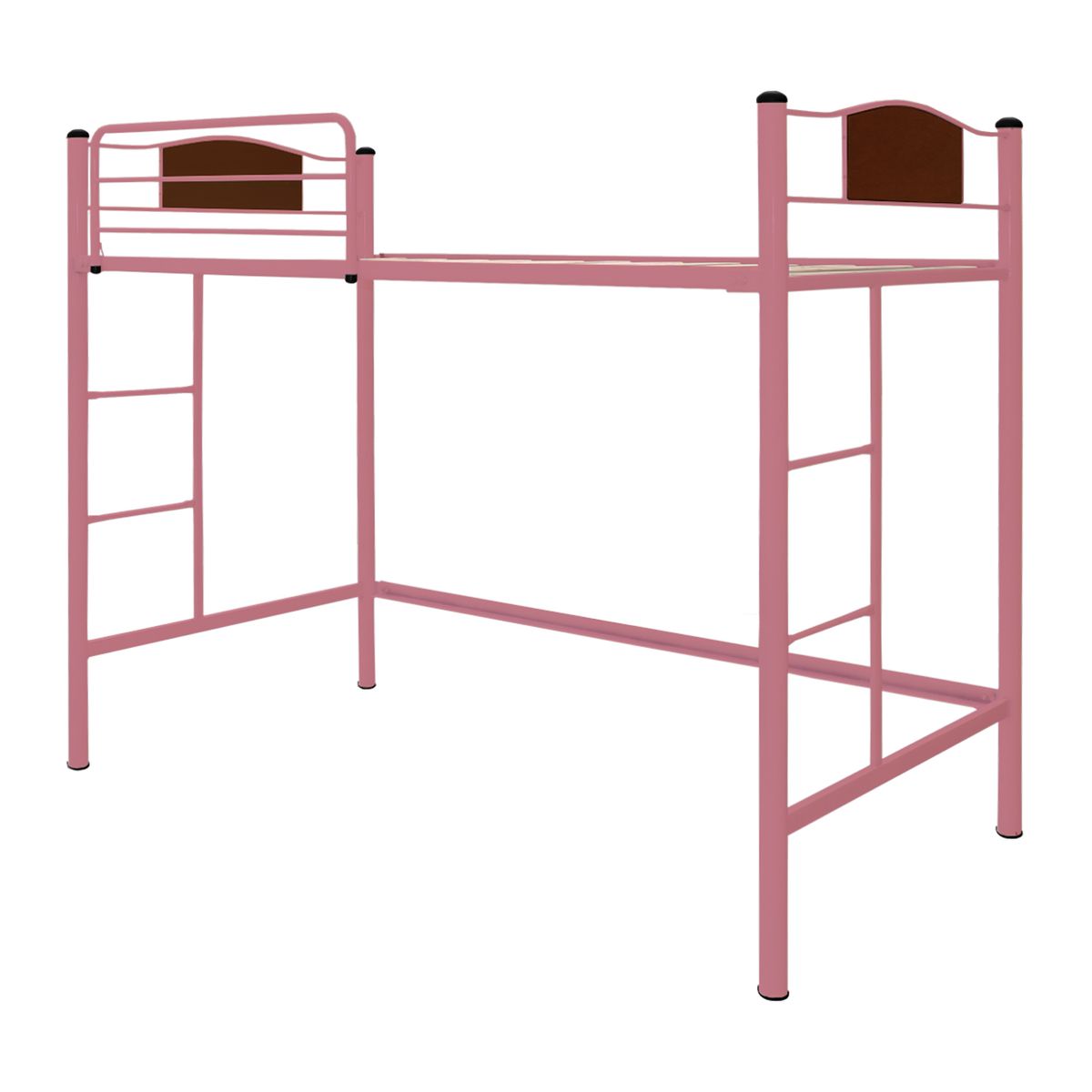 FUTONES Y MUEBLES - Cama Alta Child 1 Plaza Metálica Rosado