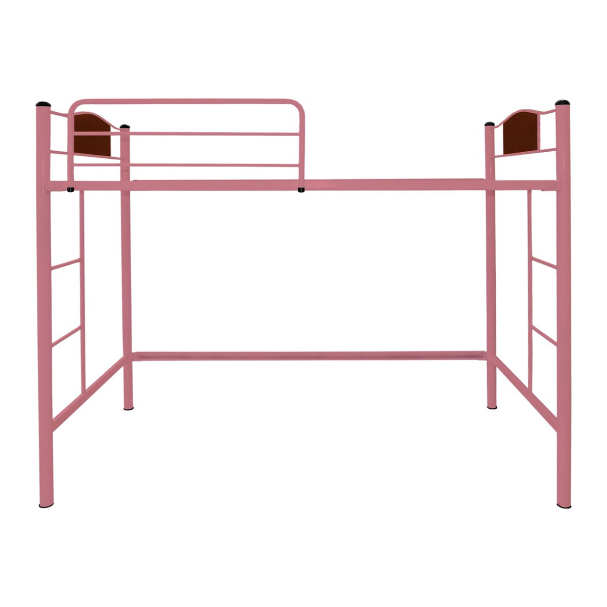 FUTONES Y MUEBLES - Cama Alta Child 1 Plaza Metálica Rosado