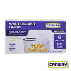 CANWAY - Bolsas Basura Papelero Pequeña 56 x 61 cm 80 un