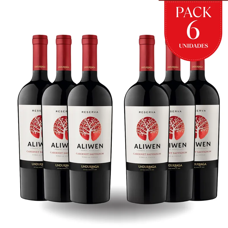 UNDURRAGA - Pack x6 Vinos Aliwen Reserva Cabernet