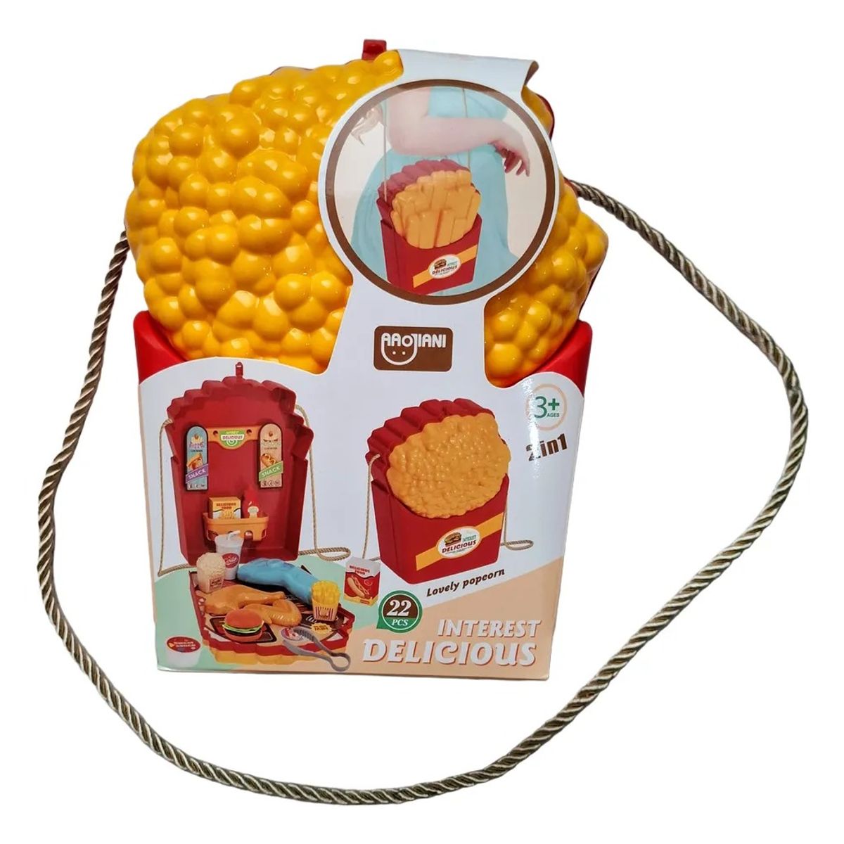 GENERICO - Set Comida Rápida Infantil 21 En 1 Juguete Papas Y Cabrita