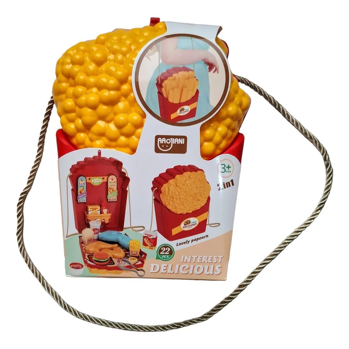 GENERICO - Set Comida Rápida Infantil 21 En 1 Juguete Papas Y Cabrita