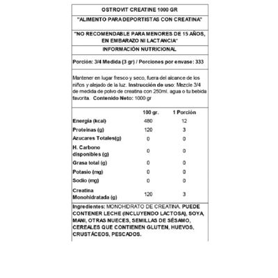 Imagen 2 del producto Creatina Monohidratada 1 Kg Sin sabor-