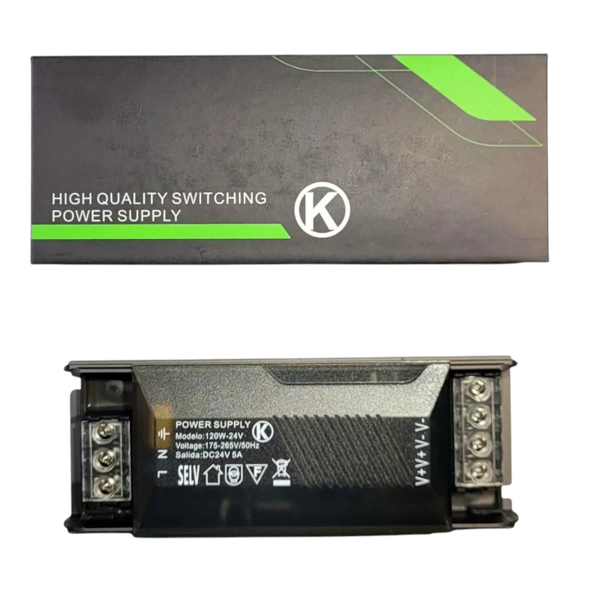 GENERICO - 2 Fuentes de Poder 24V 5A 120W HQ Compacta