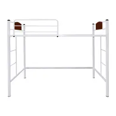 FUTONES Y MUEBLES - Cama Alta Child 1.5 Plaza Metálica Blanco