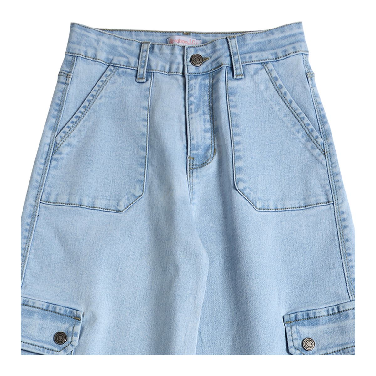 EXCEPTION - Jeans Mezclilla Palazzo Cargo Niña Exception