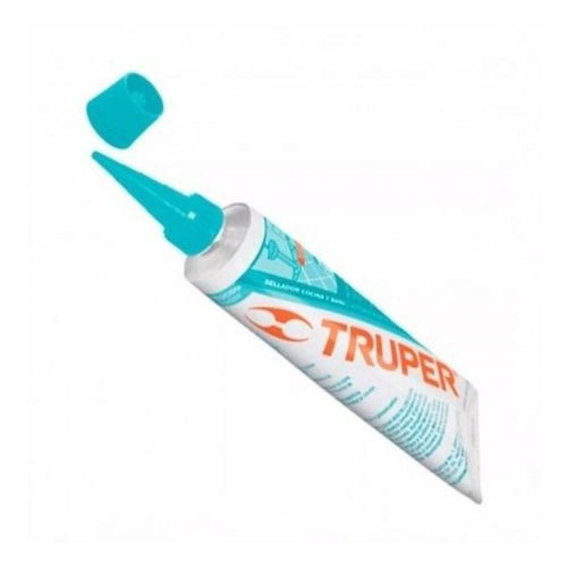 TRUPER - Silicona Sellador Baño Y Cocina Transparente Int Y Ext