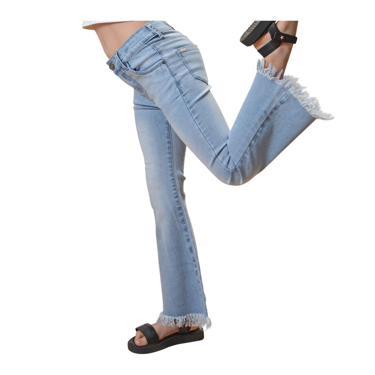 EXCEPTION - Jeans Mezclilla Flare Niña Exception
