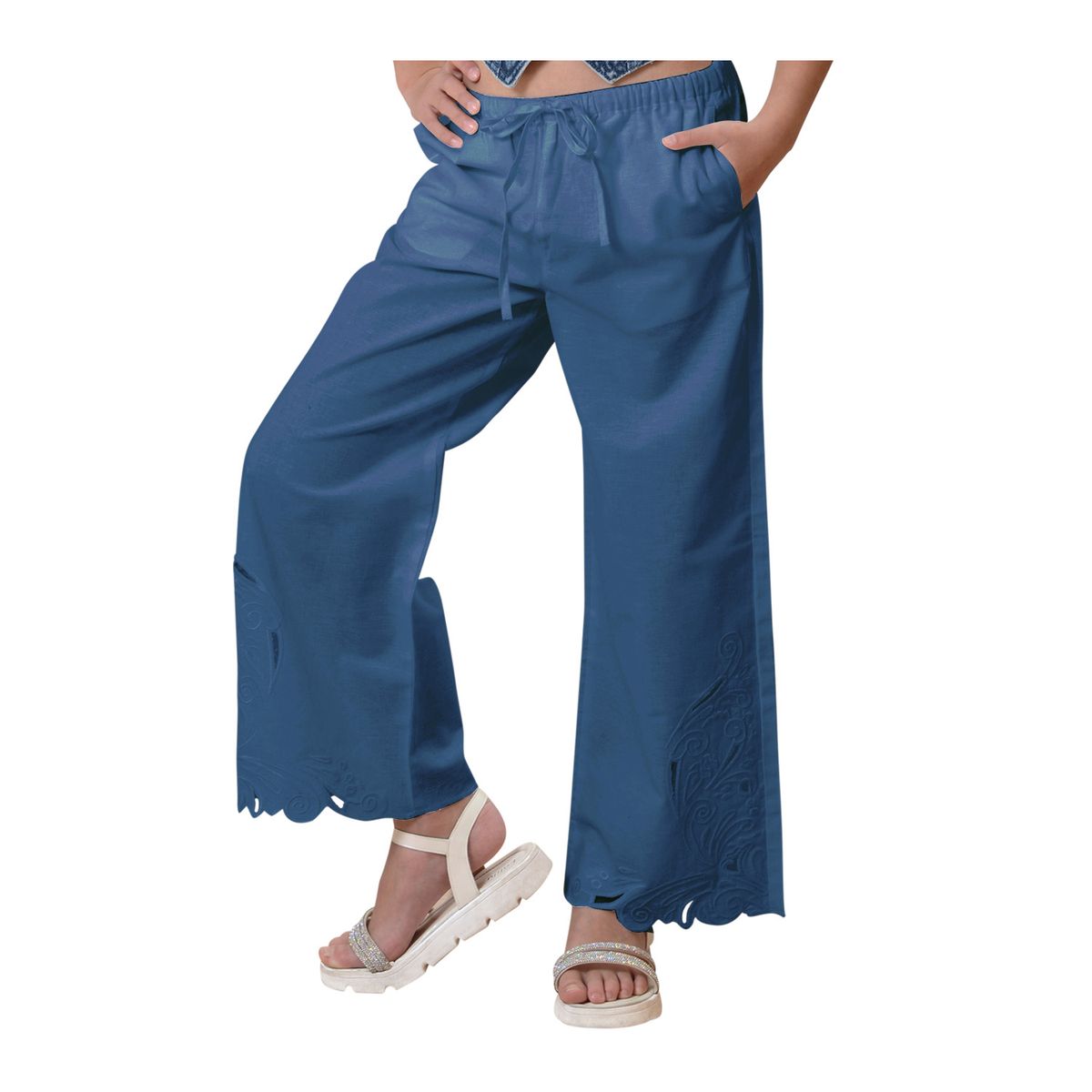 EXCEPTION - Pantalón Lino Palazzo Niña Exception