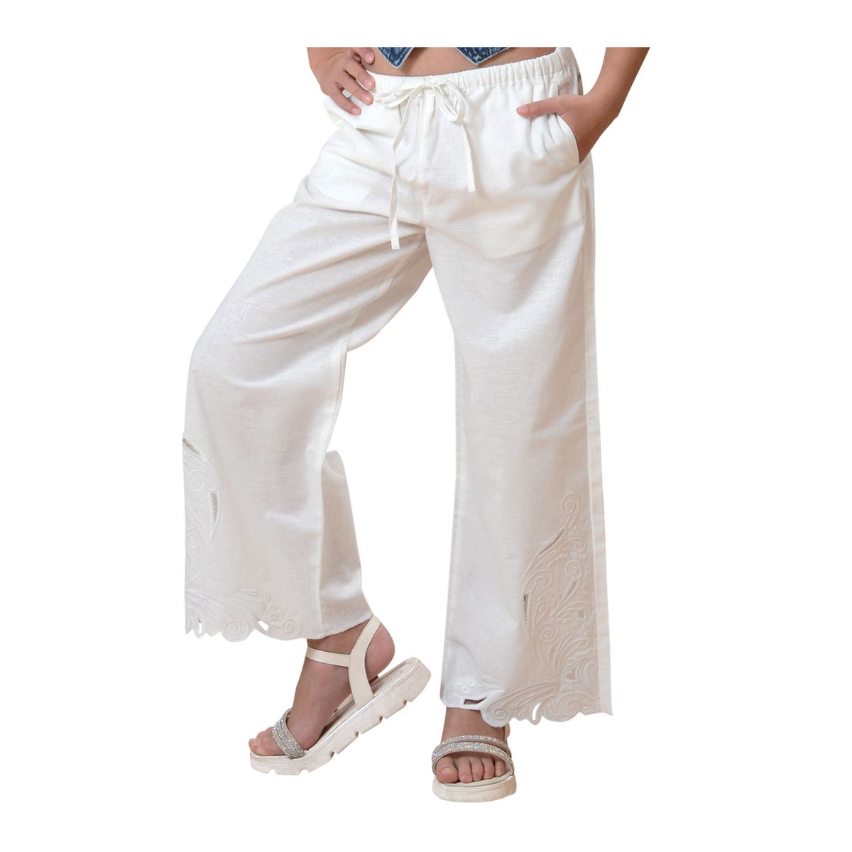 EXCEPTION - Pantalón Lino Palazzo Niña Exception