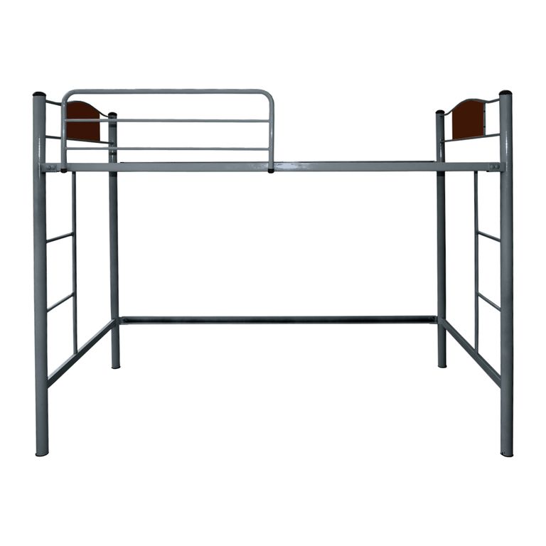 Cama Alta Child 1.5 Plaza Metalica Ceniza