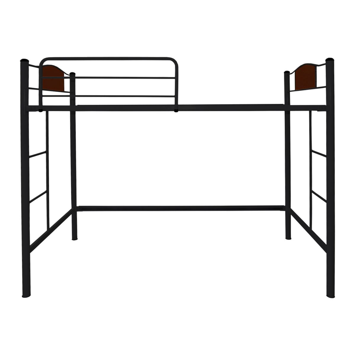 FUTONES Y MUEBLES - Cama Alta Child 1.5 Plaza Metálica Negro