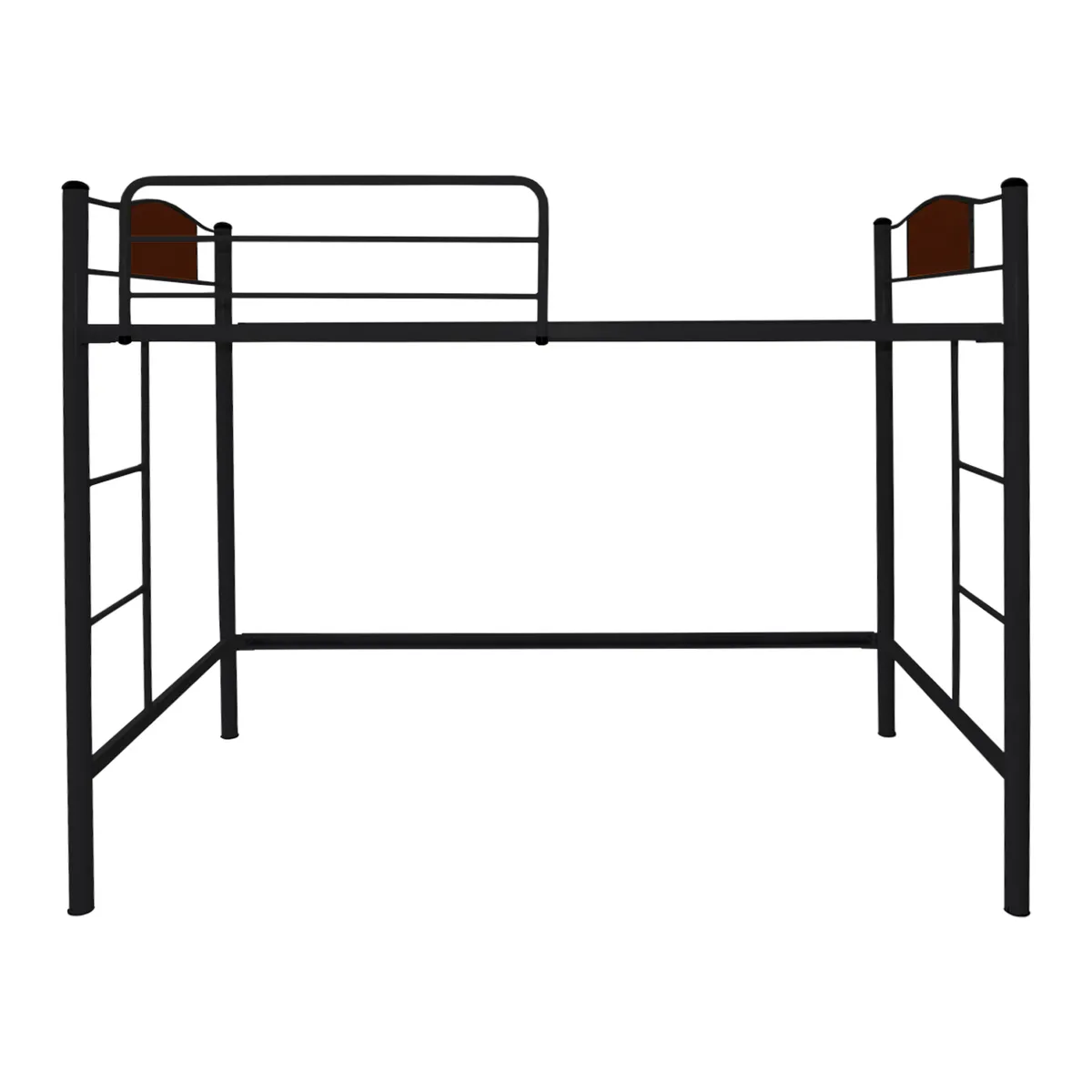 FUTONES Y MUEBLES - Cama Alta Child 1.5 Plaza Metálica Negro