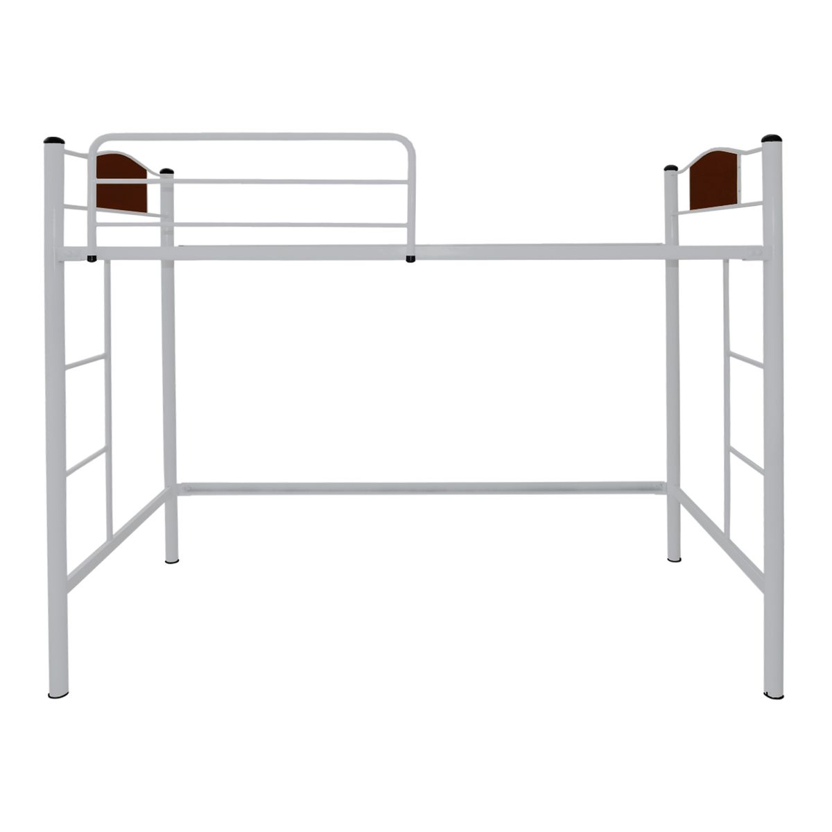 FUTONES Y MUEBLES - Cama Alta Child 1.5 Plaza Metálica Plata