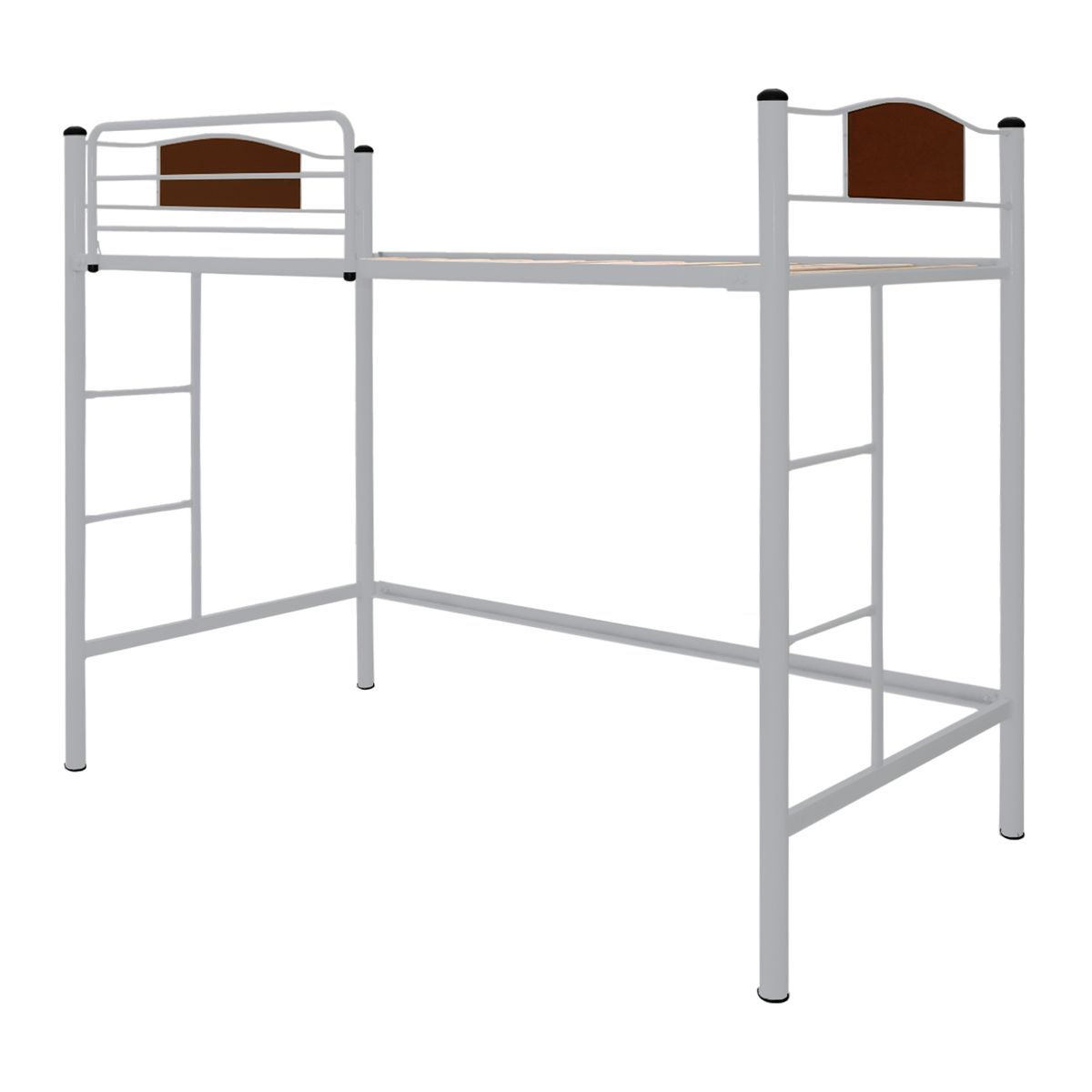 FUTONES Y MUEBLES - Cama Alta Child 1.5 Plaza Metálica Plata