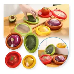 GENERICO - Contenedor Conservador Frutas Verduras Reutilizable Pack X4