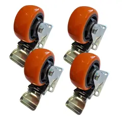 SANPLAST - Pack 4 Rueda 75mm 200kg Poliuretano Pvc