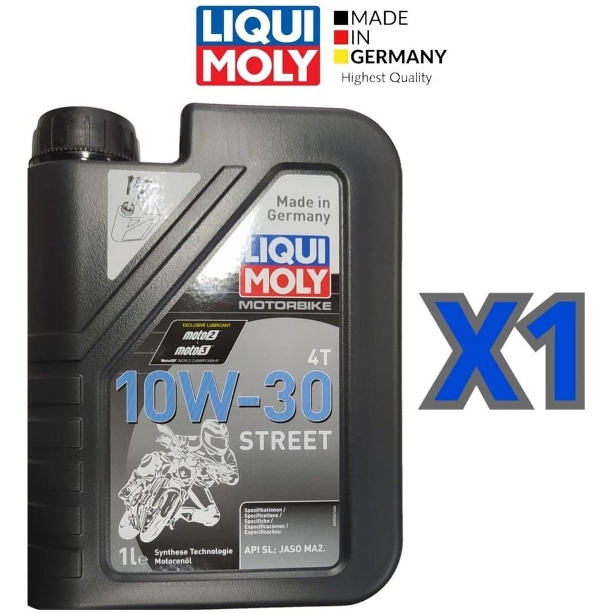 LIQUI MOLY - Aceite Liqui Moly Motorbike4t 10w30 Sintético Street 1l