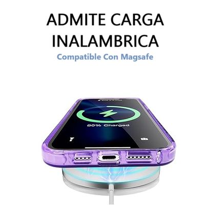 Imagen 2 del producto Carcasa MagSafe Neon Con Lentes Para iPhone 16 Pro Max Purpura