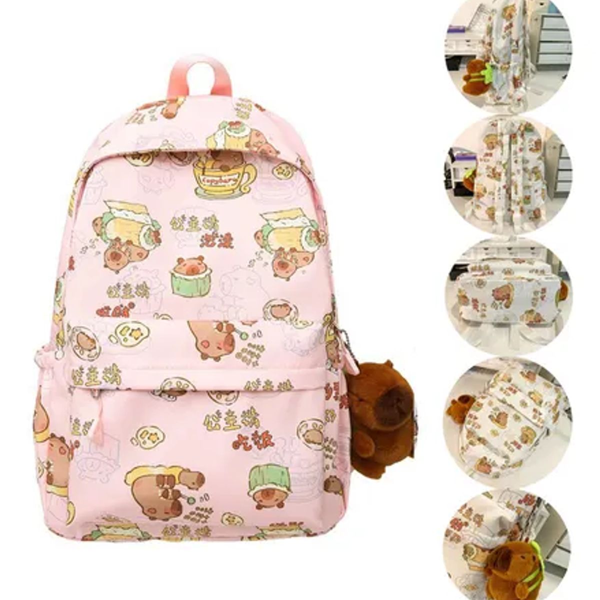 GENERICO - mochila capibara con peluche