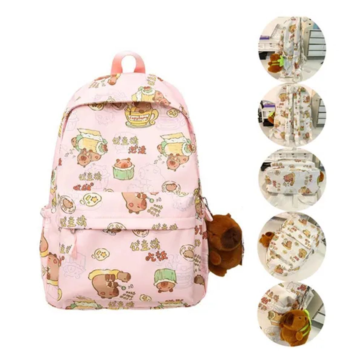 GENERICO - mochila capibara con peluche