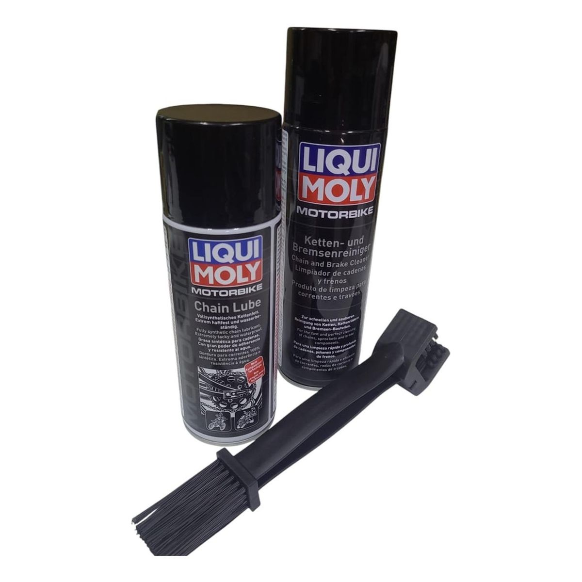 LIQUI MOLY - Kit Lubricante + Cepillo + Limpiador Cadena Motos Liqui Moly