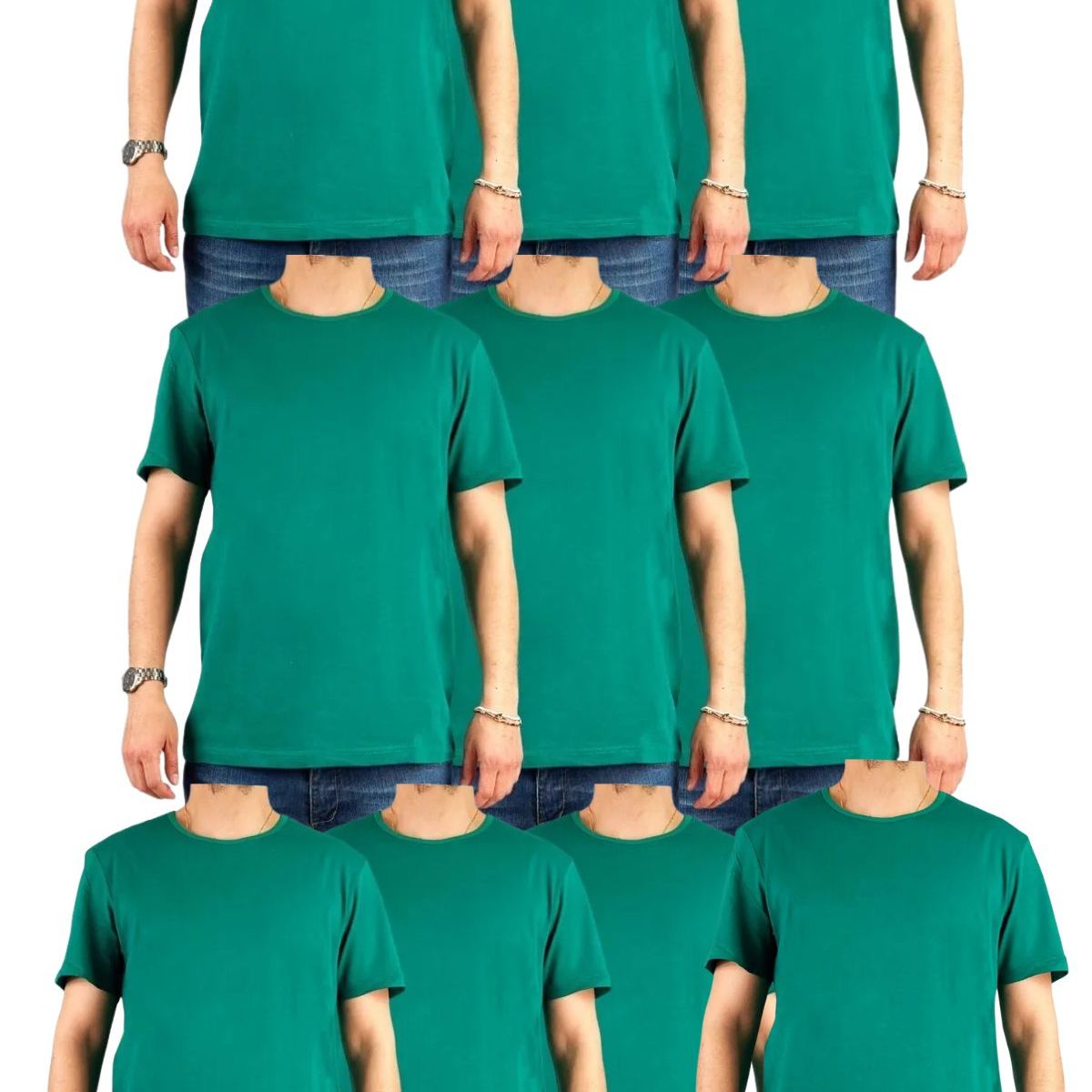 LOOK SHOP - Pack 10 Poleras Algodón Manga Corta Hombre Para Estampar 001