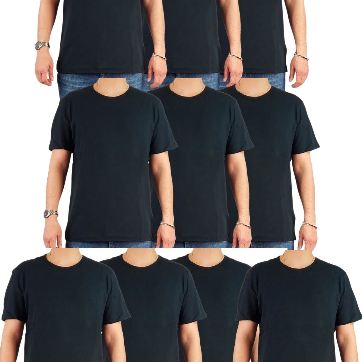 LOOK SHOP - Pack 10 Poleras Algodón Manga Corta Hombre Para Estampar 001