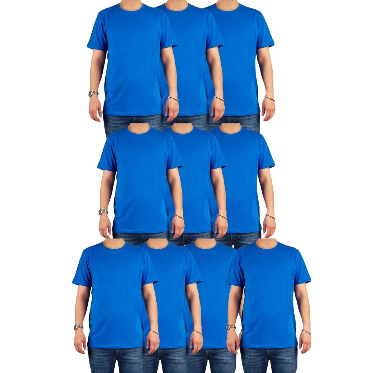 LOOK SHOP - Pack 10 Poleras Algodón Manga Corta Hombre Para Estampar 001