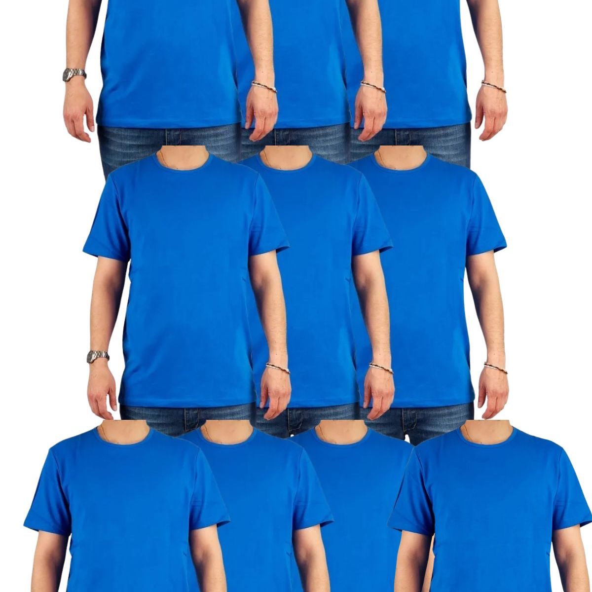 LOOK SHOP - Pack 10 Poleras Algodón Manga Corta Hombre Para Estampar 001