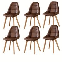 Pack 6 Sillas Capitonne Ecocuero Vintage