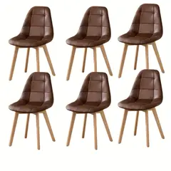 CORI CORI - Pack 6 Sillas Capitonne Ecocuero Vintage