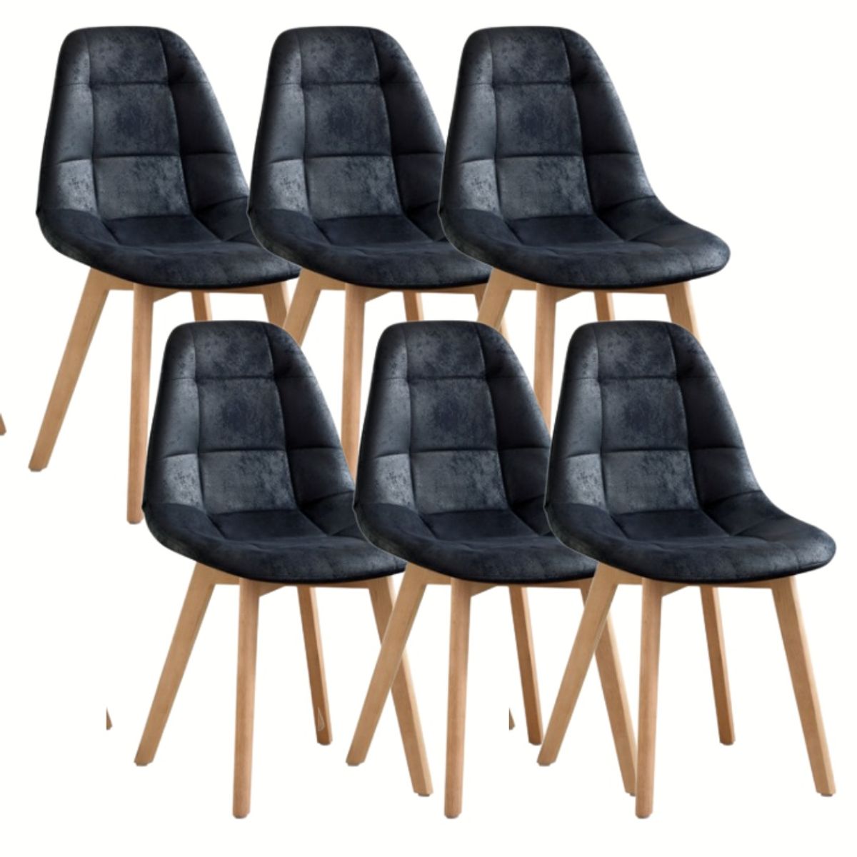 CORI CORI - Pack 6 Sillas Capitonne Ecocuero Vintage