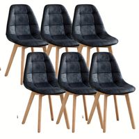 Pack 6 Sillas Capitonne Ecocuero Vintage