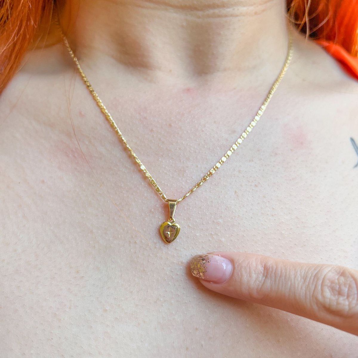 GENERICO - Colgante Corazon Mini Oro Laminado 18k