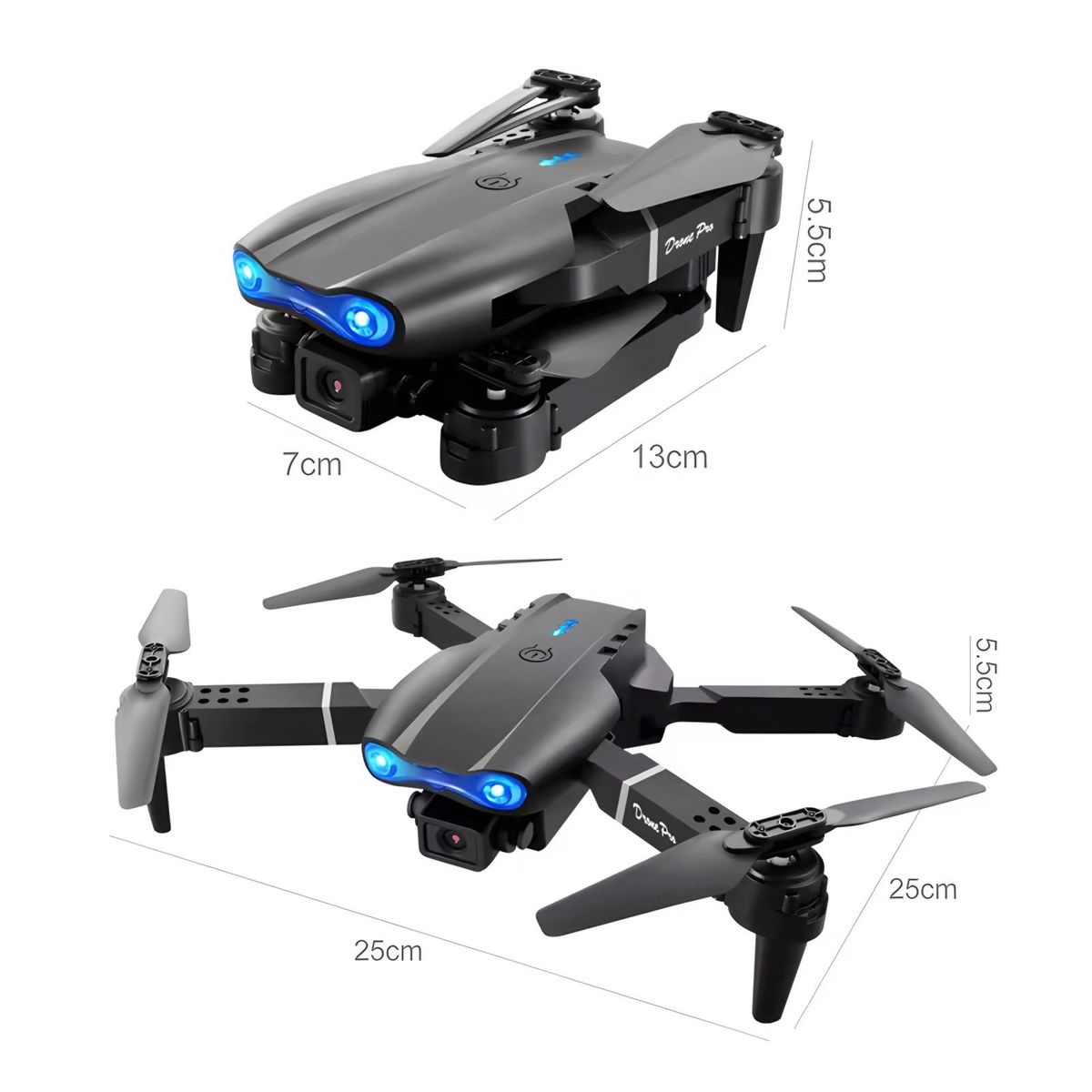 ACTUAL - Dron Doble Cámara 4k Wifi Plegable Bolso Control Con Pantalla