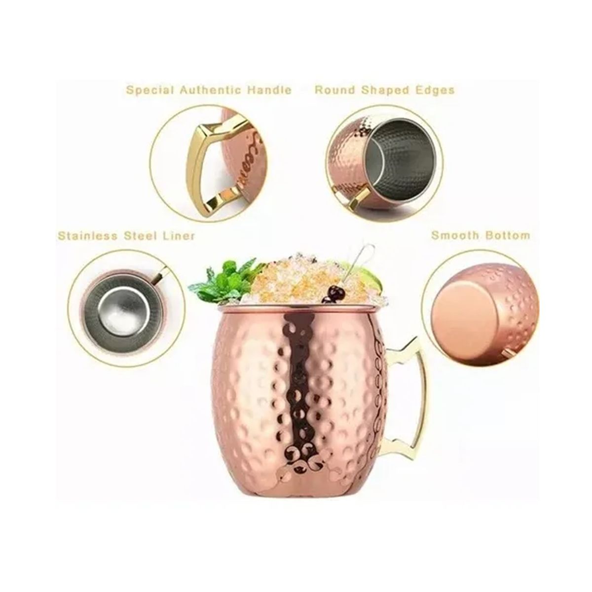 GENERICO - Vaso Jarra Mug De Cobre Premium Coctel Tragos Barra Bar