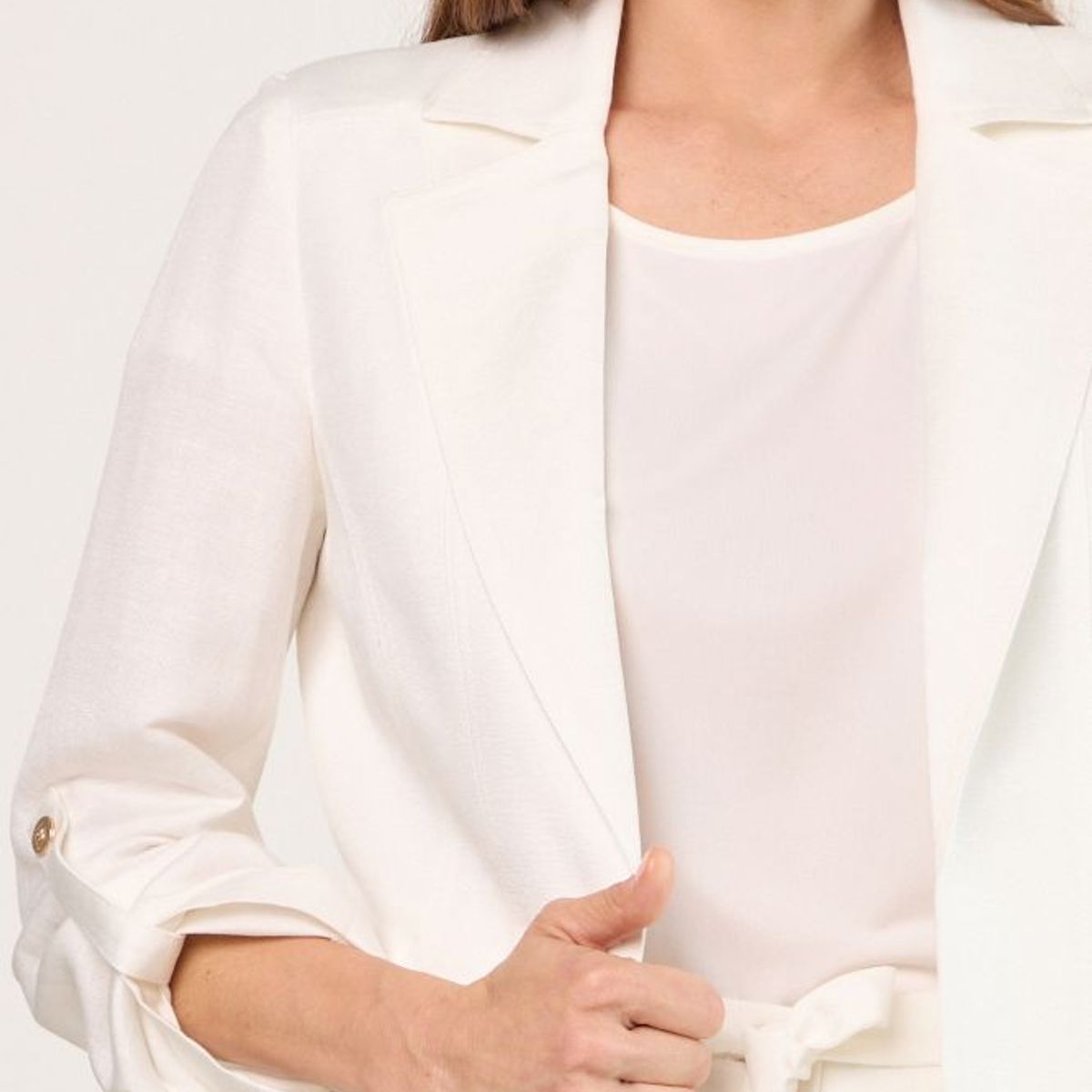 MA GRIFFE - Chaqueta Mujer Blanco Magriffe