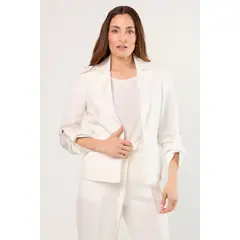 MA GRIFFE - Chaqueta Mujer Blanco Magriffe