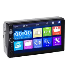 DBLUE - Radio de Auto Touch Screen 7 Bluetooth Mp3 SD Usb Aux
