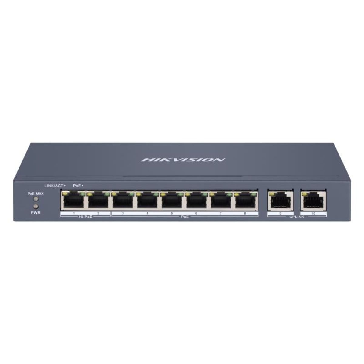 HIKVISION - Switch Hikvision de 8 Puertos Gigabit 92Gbps PoE 110W