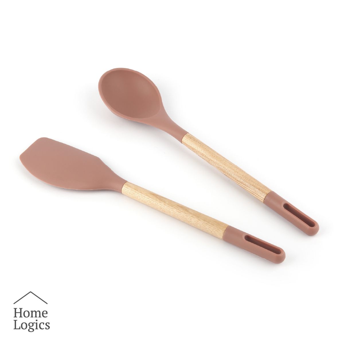 HOME LOGICS - Set Espátula y Cuchara de Silicona Cocina Home Logics