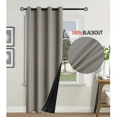 OKAY - Cortina Blackout Engomada 132x220 2 Paños Tela Fresca - Beige