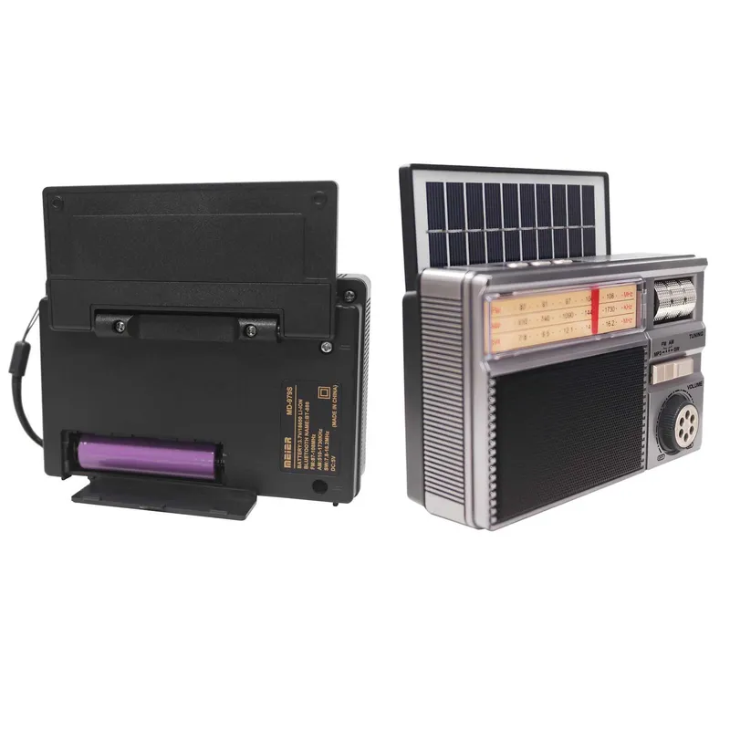 GENERICO - Radio Solar Recargable Vintage Bluetooth TS-979S