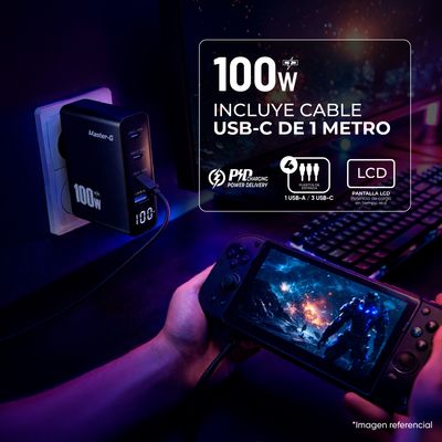 Imagen 2 del producto Cargador Carga Rápida 100W USB-C X3 CHARGER100
