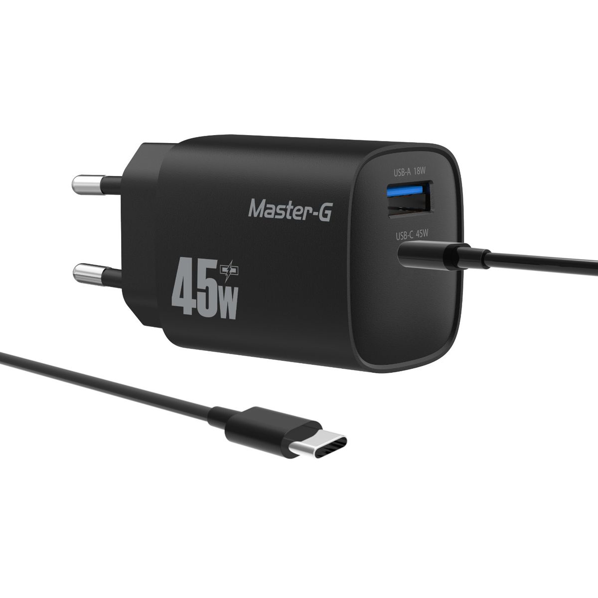 MASTER G - Cargador Carga Rápida 45W Cable USB-C CHARGER45