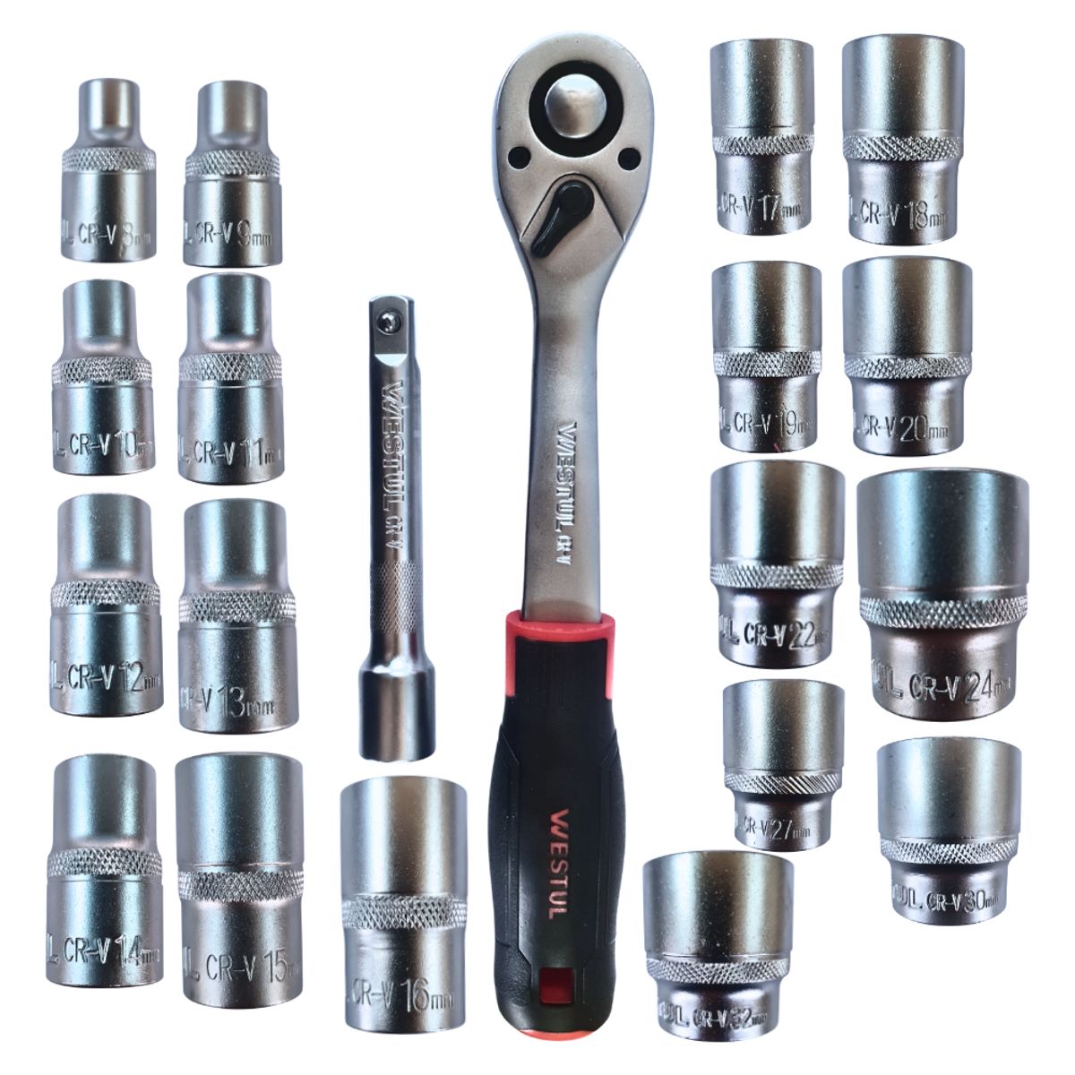 GENERICO - Set De Dados Chicharra 1/2 Tubo 20Pza Westul WT-SS20