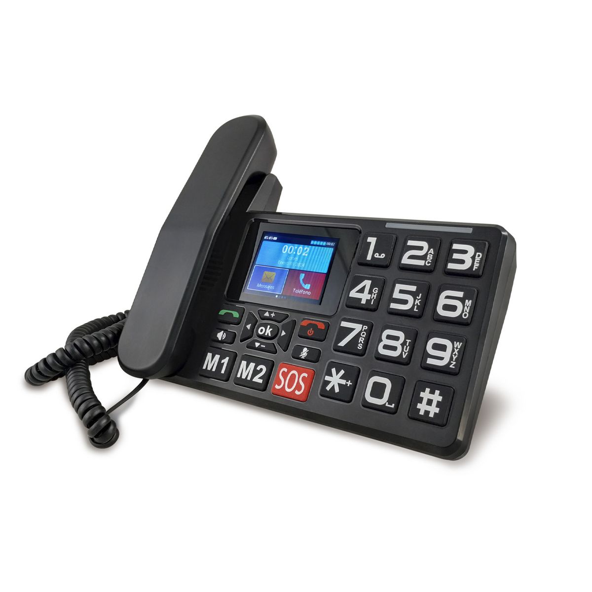 MLAB - Telefono Senior Inalambrico Sobremesa 4G SOS 28Pulgadas Mlab