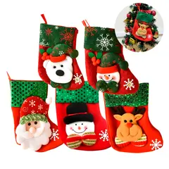 GENERICO - 5 Botas Navideñas Calcetines Colgantes Diseños Navidad