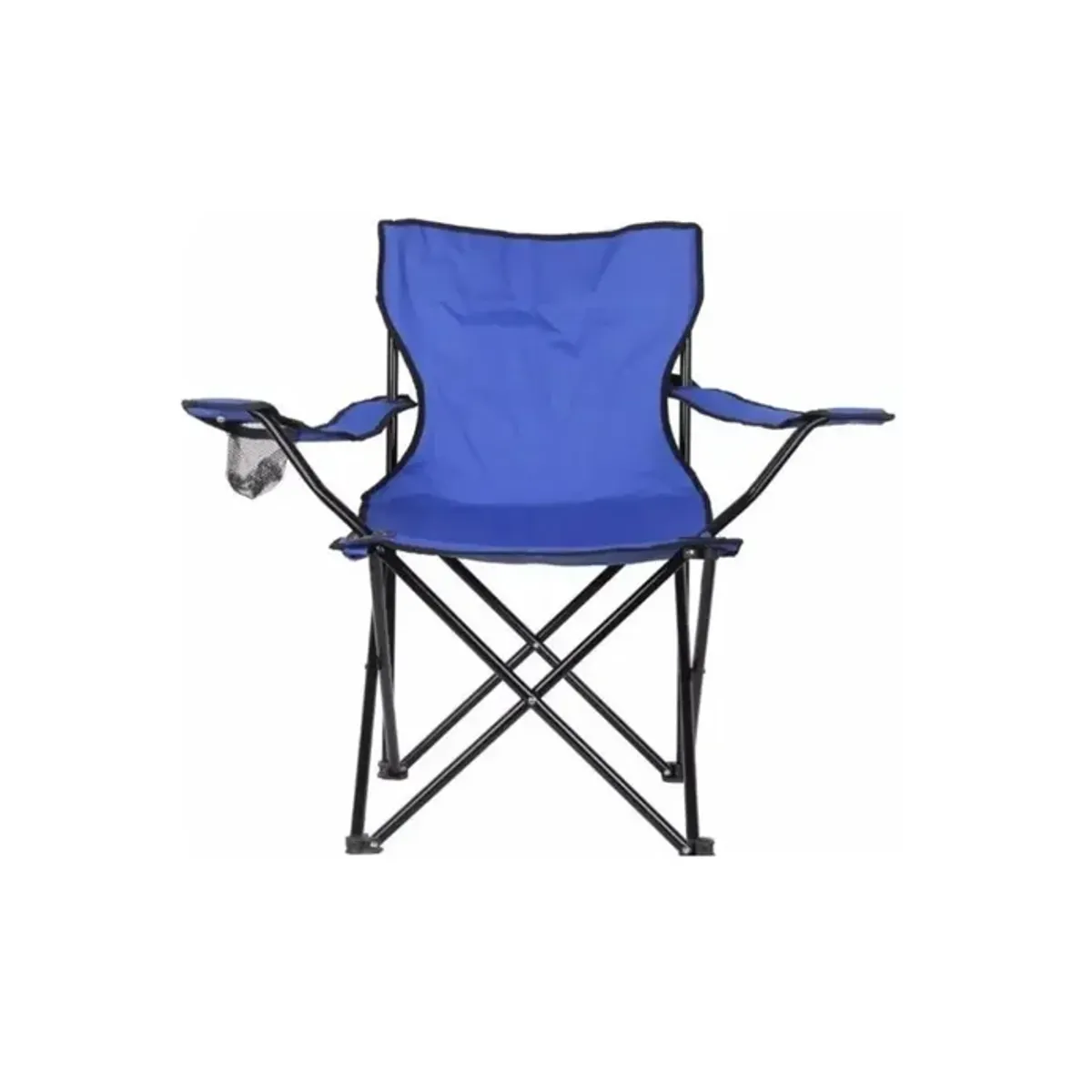 GENERICO - Silla Plegable De Playa Camping Pesca Picnic Con Porta Vaso Color Azul